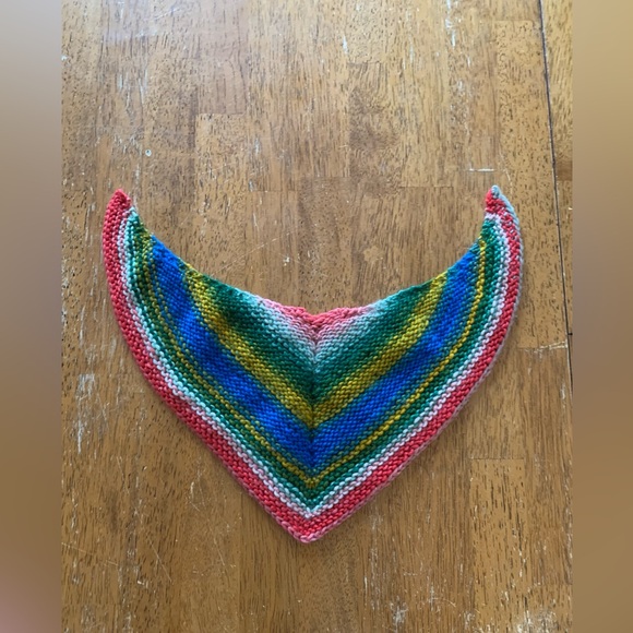 Personally hand knit kerchief in 100% artisanal wool yarn - Picture 5 of 6